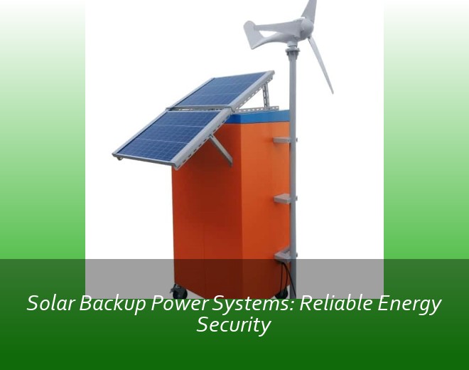 Solar Backup Power Systems: Reliable Energy Security